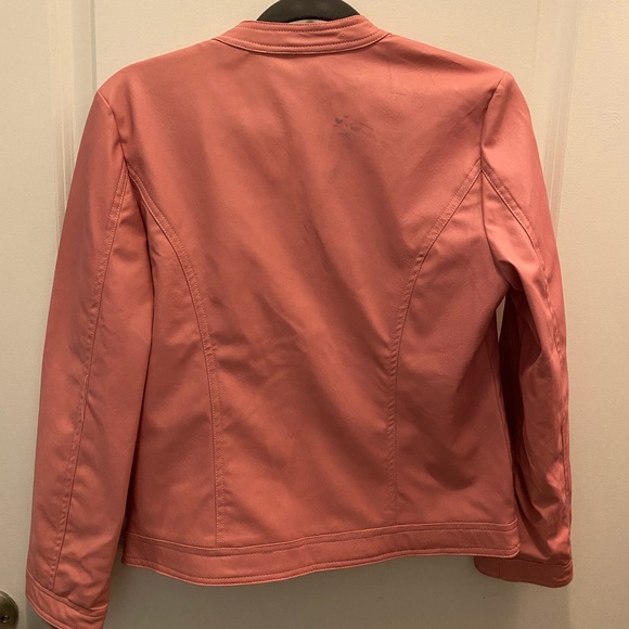 Pink Faux Leather Jacket - Picture 2 of 3